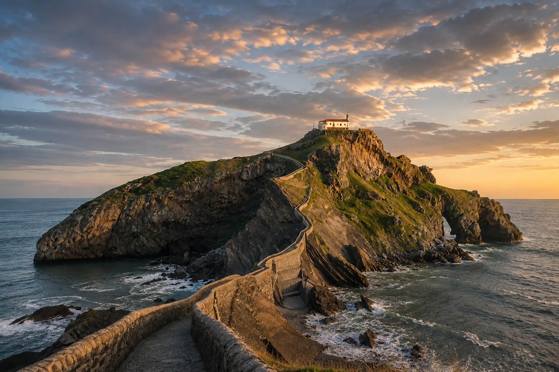 The Basque coast between sea and mountain
