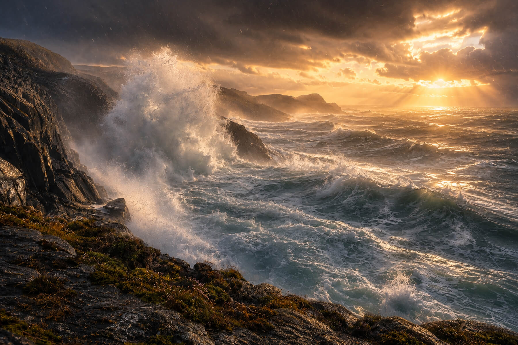 The Atlantic coast of Galicia and the Tower of Hercules